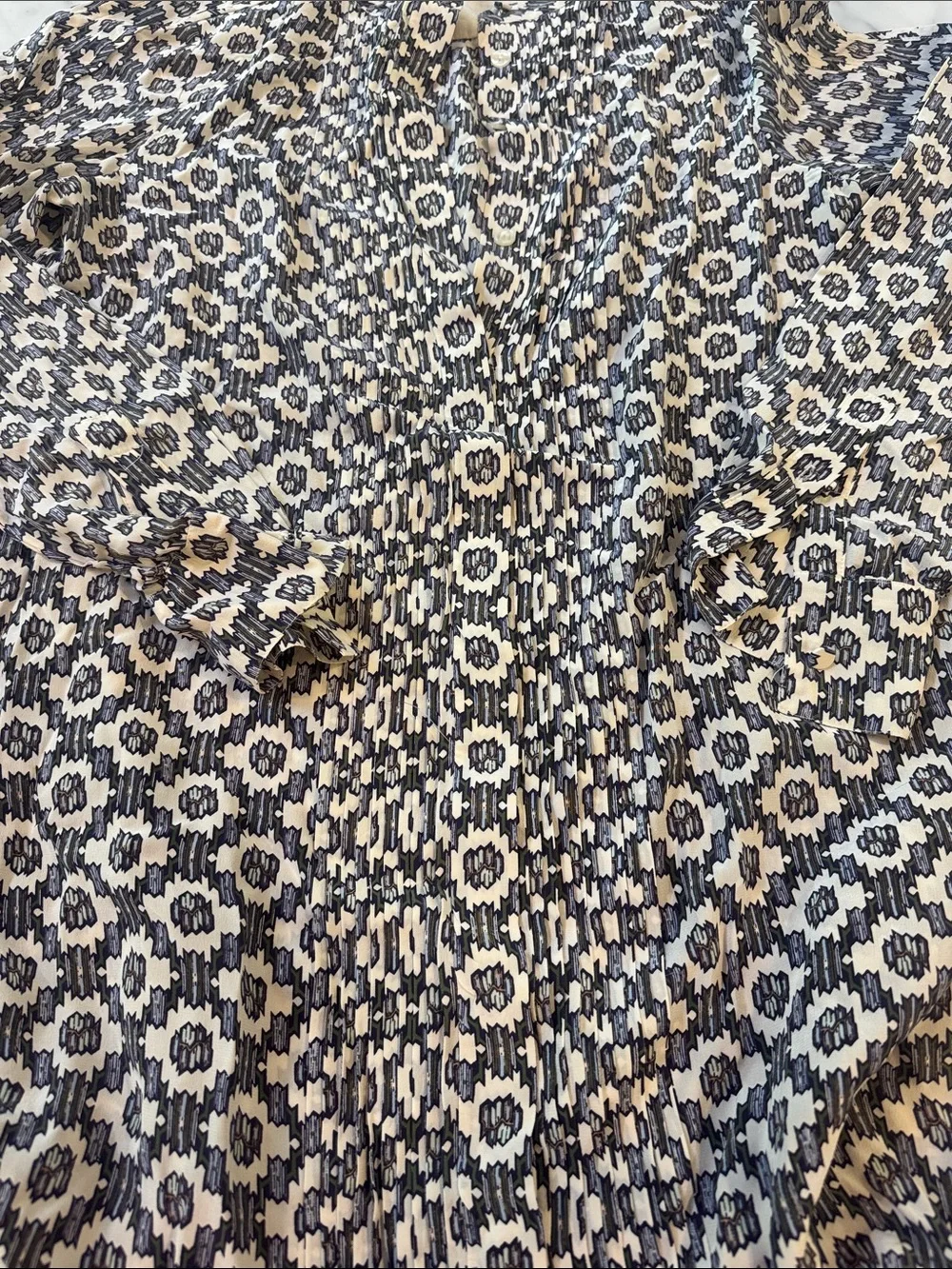 Tory Burch Navy and Cream Dress